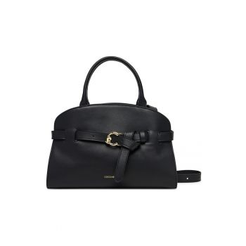 Geanta tote de piele cu bareta decorativa Sabine - Multicolor