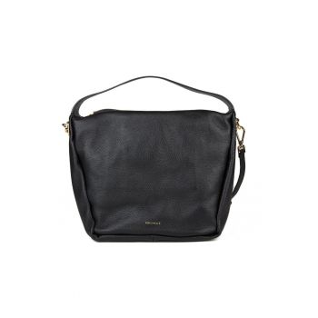 Geanta tote din piele naturala cu aspect granulat Oliver - 30x27x17cm