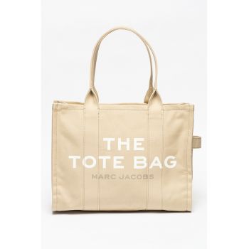 Geanta tote mare The Canvas - Bej/Alb optic