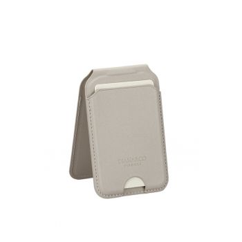 Port card cu blocare RFID - Suport ajustabil si Oglinda - Gri - 10x6.5x1