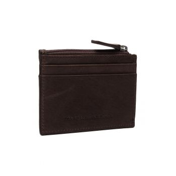 Portofel carduri unisex piele naturala - Chesterfield - - Maro