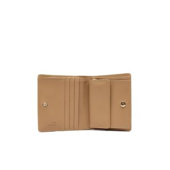Portofel dama -  piele ecologica - bej - One Size INTL