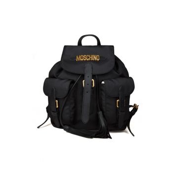 Rucsac cu buzunare exterioare si aplicatie logo metalica - 30x18x29cm