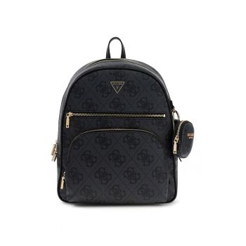 Rucsac cu model monograma si etui detasabil Power Play - Negru