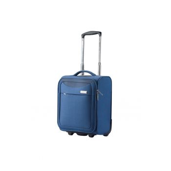 Troler cabina XS  Air - 40×30×20 cm - bagaj de mana Wizz Air - poliester - 23 L - rosu - Albastru inchis