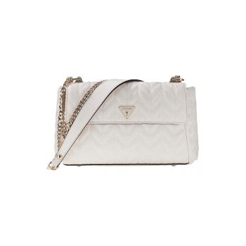 Geanta crossbody cu aspect texturat si cusaturi decorative Stacey