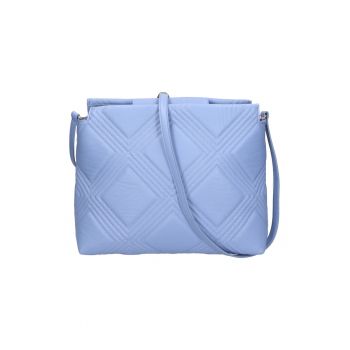 Geanta crossbody de piele Ingrid - Albastru deschis