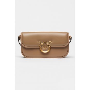 Geanta crossbody de piele Love - Maro taupe