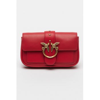 Geanta crossbody de piele Love One - Rosu vermillion
