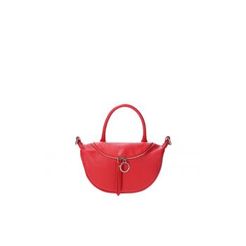 Geanta crossbody de piele Mae - Rosu