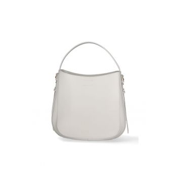 Geanta crossbody din piele Astraea - Gri deschis