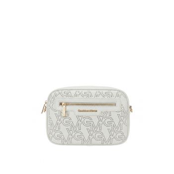 Geanta crossbody din piele ecologica - Alb
