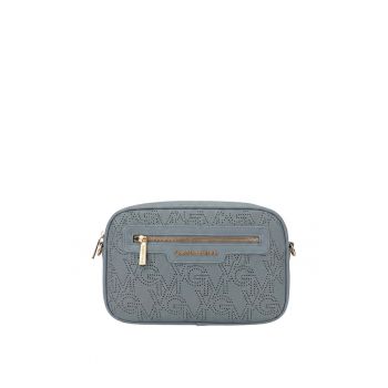 Geanta crossbody din piele ecologica - Albastru azur