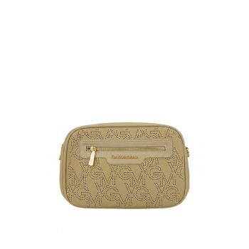 Geanta crossbody din piele ecologica - Auriu