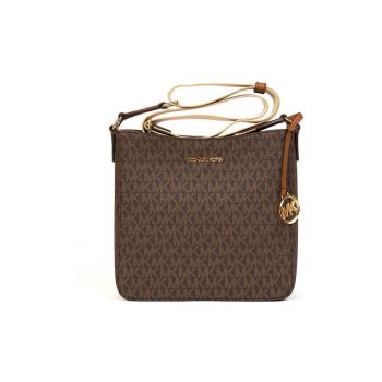 Geanta crossbody din piele ecologica cu imprimeu cu monograma Jet Set Travel - 21x21x7 cm