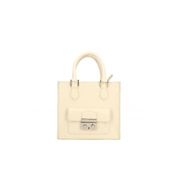 Geanta crossbody din piele Iolara - Bej