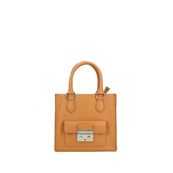 Geanta crossbody din piele Iolara - Maro