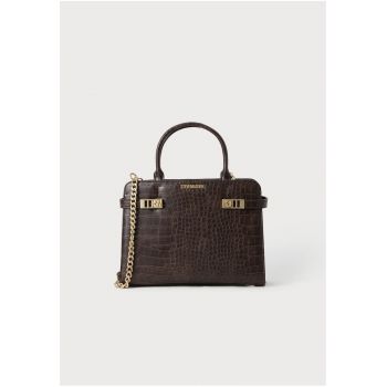 Geanta crossbody  piele ecologica - marou - dimensiuni 30x25cm