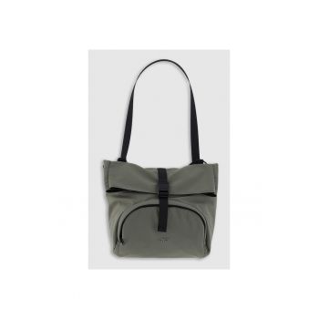 Geanta crossbody unisex  kaki - 20x22cm - impermeabila - cu curea detasabila