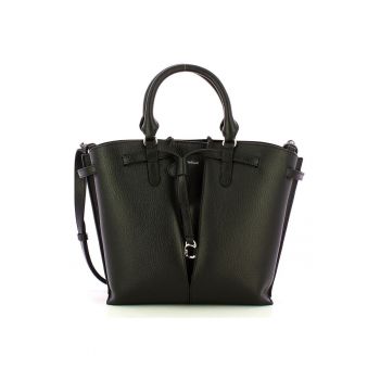Geanta dama  Flores piele naturala negru 30x25x15cm