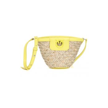 Geanta dama  Love Summer bej piele naturala 25x30cm