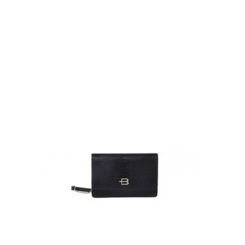 Geanta de piele cu animal print - Negru - 13 x 20 x 6.5 cm