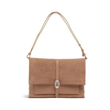 Geanta de umar  Dorian piele naturala nude 34x24x13 cm