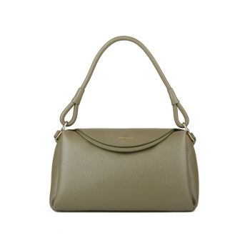 Geanta de umar  Eclyps piele naturala verde deschis 3x1 compartimente