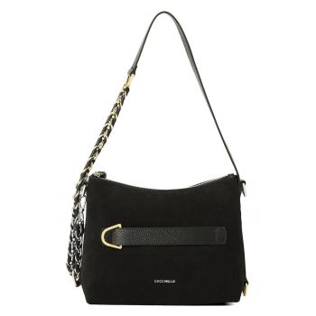 Geanta de umar  Gretel piele naturala negru 25x19x10 cm