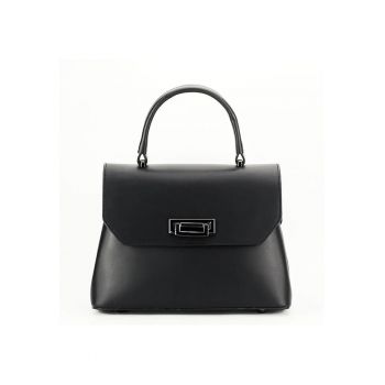 Geanta din piele naturala neagra Alicia 123 11451 - Negru