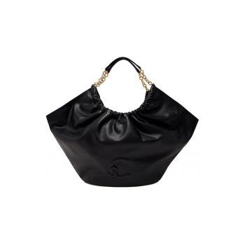 Geanta hobo de piele cu detalii drapate Smash - 21x49x13 cm