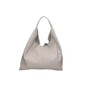 Geanta hobo de piele cu etui interior Ginger - Gri deschis