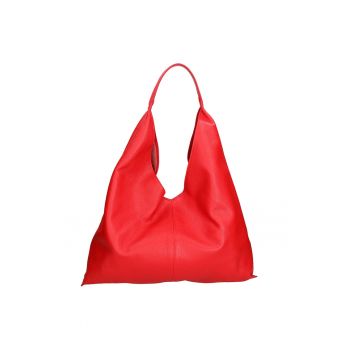 Geanta hobo de piele cu etui interior Ginger - Rosu inchis