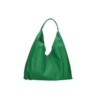 Geanta hobo de piele cu etui interior Ginger - Verde inchis