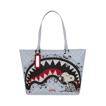 Geanta tote cu motive grafice Peanuts Snoopy Jams - 59x18x34 cm - piele ecologica