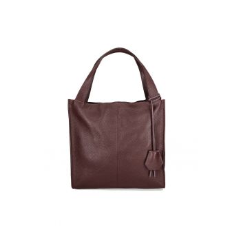 Geanta tote din piele Aelia - Visiniu