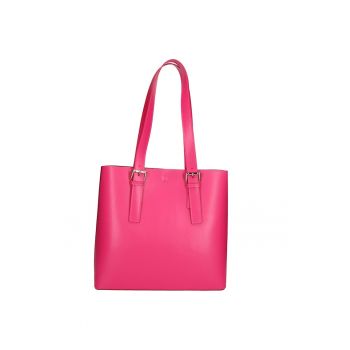 Geanta tote din piele Germana - Fucsia