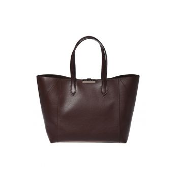 Geanta tote din piele - Maro