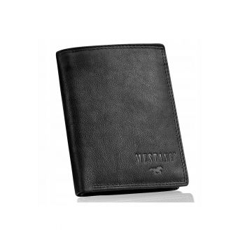 Portofel Barbati -  High Wallet - Uni - Negru - Piele Naturala - Cu Logo - Design Clasic Casual - Ideal Pentru Uz Zilnic - Material Durabil Premium - Stil Casual Si Elegant