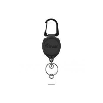 Retractor breloc  Policarbonat - Negru - 60 cm