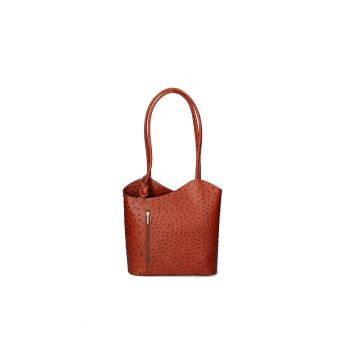 Rucsac convertibil de piele Chanel - Maro