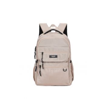 Rucsac cu buzunare multiple cu fermoar - Bej