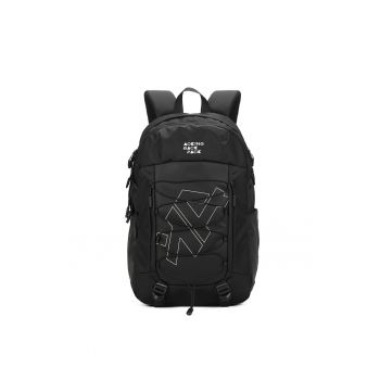 Rucsac cu logo si fermoar - Negru