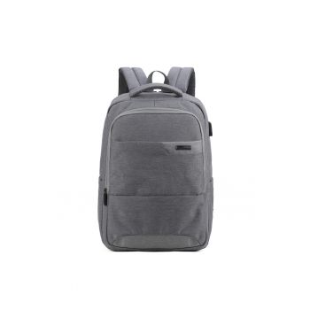 Rucsac din material textil cu buzunare interioare multiple 180809 - Gri