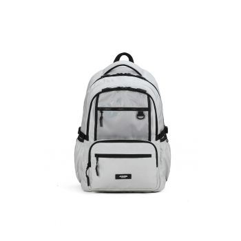 Rucsac din material textil cu buzunare multiple 181081 - Gri