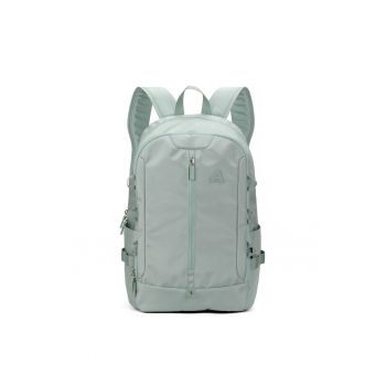 Rucsac din material textil cu model uni si barete laterale - Verde