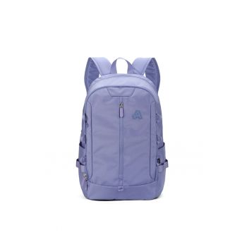 Rucsac din material textil cu model uni si barete laterale - Violet