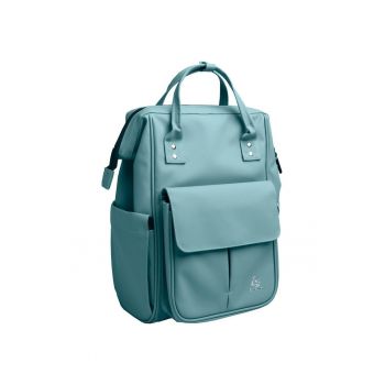 Rucsac  Exactive - Inchidere cu fermoar - 1 compartiment - PU reciclat - Manere - Buzunare multiple - 25x38x20 cm - Albastru deschis
