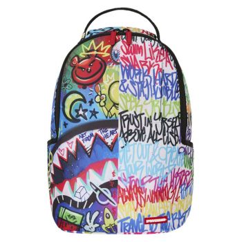 Rucsac rezistent la apa - cu imprimeu stil graffiti  37x24x12.5