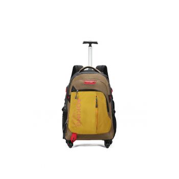 Rucsac-troler cu compartimente multiple - Maro deschis